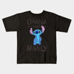 Disney Ohana Means Family Stitch Kids T-Shirt